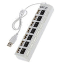 1PC 7-Port usb hub usb 2.0 multi charger hub splitter with on/off switch  ME
