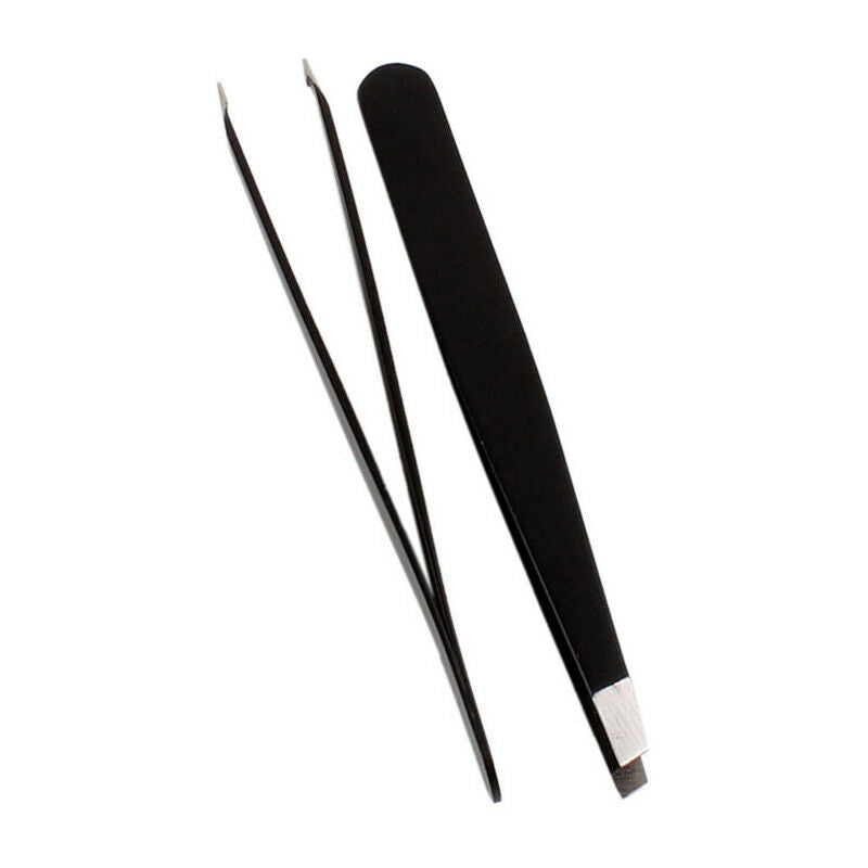 Professional Eyebrow Tweezer Slanted Hair Beauty Woman Beauty Makeup Black TOCA