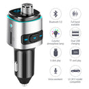 Car Bluetooth FM Transmitter TF Card Dual USB Adapter MP3 Player Noise Reduction