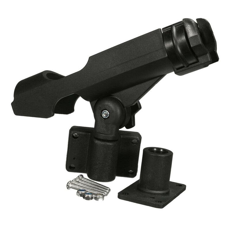 Recessed Fishing Pole Holder ABS Plastic Holder For Kayak Boat Black