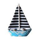 4Pcs Sailing Ship Nautical Wood Ornaments Mediterranean-style Home Decor