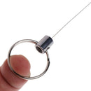 Fishing Zinger Retractor Key Ring Reel Holder Retractable Steel Cable Metal 60cm