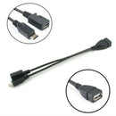 Micro USB Host OTG Cable With Female To Male USB Plug Power PC Phone Adapter