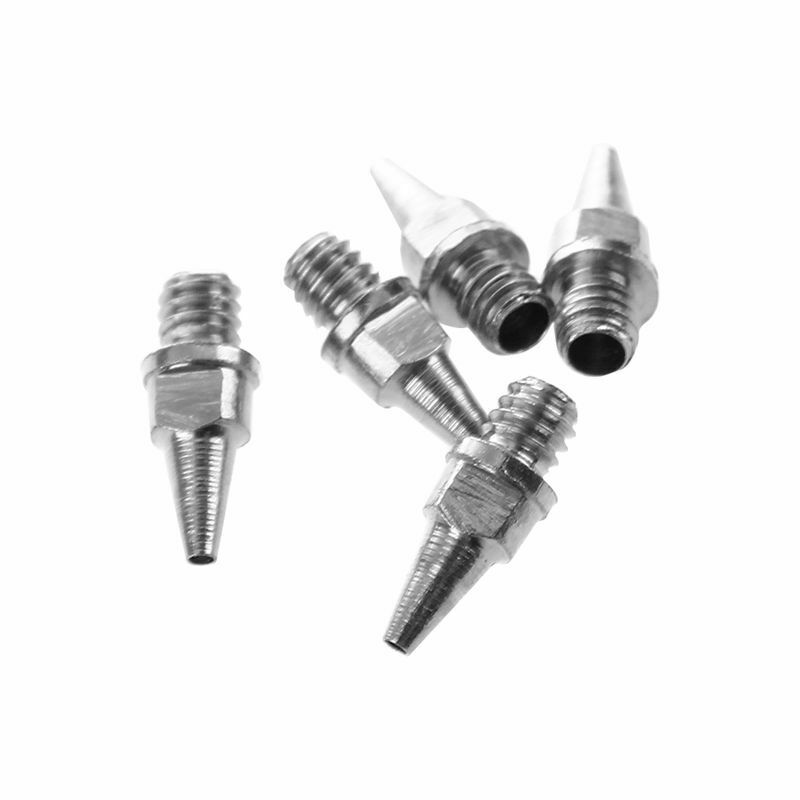 5 Pcs Stainless Steel 0.5 mm Nozzles Replacement for Airbrush U5C7