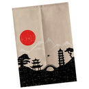 Noren Japanese Curtain Short Doorway Tapestry Linen Room Decoration Sunset
