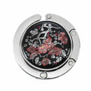 Round floral pattern plum blossom Folding bag holder hanger hook