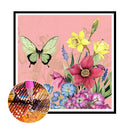 5D DIY Diamond Painting Flower Butterfly Full Round Embroidery Kit (LG125)