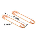 3 Pairs Stainless Steel Punk Safety Pin Earrings Retro Style Chic