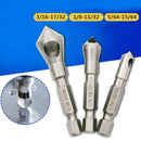 3pcs HSS Titanium Coated Countersink Deburre Drill Bit Metal Steel Wood Tools
