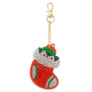 4pcs DIY Christmas Full Drill Special Shaped Diamond Painting Bag Keychains