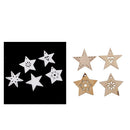 100PCS WOODEN WHITE CHRISTMAS CRAFT STAR SHAPES WOOD GIFT TAGS EMBELLISHMENTS