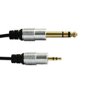 Premium 1.8m 6.35mm 1/8 inch Male Jack to 3.5mm 1/4 inch Male M/M Audio Ste