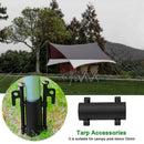 Iron Awning Rod Holder Black Outdoor Camping Fixed Tube Fishing Garden Universal
