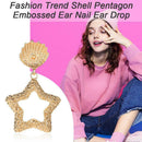 Fashion Shell Hollowed Stars Dangle Ear Stud Women Drop Earrings Jewelry