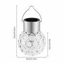 3 Pcs LED Solar Power Glass Ball Crystal Hanging Color Changing Light Decor