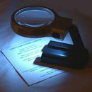 Multifunctional Folding Magnifying Glass with 2-LEDs Lights Black + White