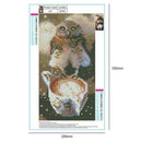 Full Drill Round Diamond Painting Cute Bird Cross Stitch Mosaic Kit Craft