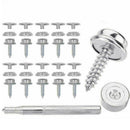 62Pcs Stainless Steel Canvas to Screw Press Stud Snap Boat Cover Kit E0W2