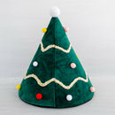 Christmas Tree Shape Dog Cat House Home Warm Sleeping Bed Nest (Green)(M) A