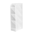 Multi-grid Desktop Storage Box Cosmetic Brush Stationery Container (White) A