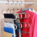 2 Pack Multi Pants Hangers Rack For Closet Organization Stainless Steel S-S