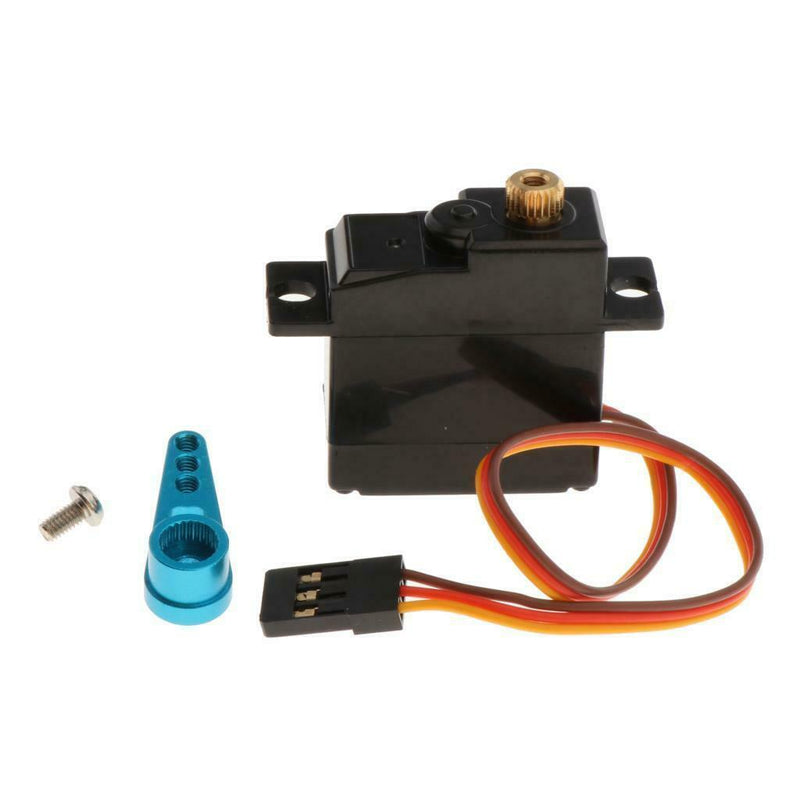 Fits Wltoys 144001 Scale RC Car Metal Steering Gear + Arm RC Parts Kit Accs