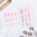 acrylic designer nail tips false french full cover nails art decor finger 24 Nw