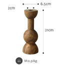 Modern Wooden Candleholders Candle Holder Home Table Decoration Brown Color
