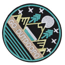 Go Outdoors Hiking Patch Embroidered Patches for Jackets Mountain Hiking badge