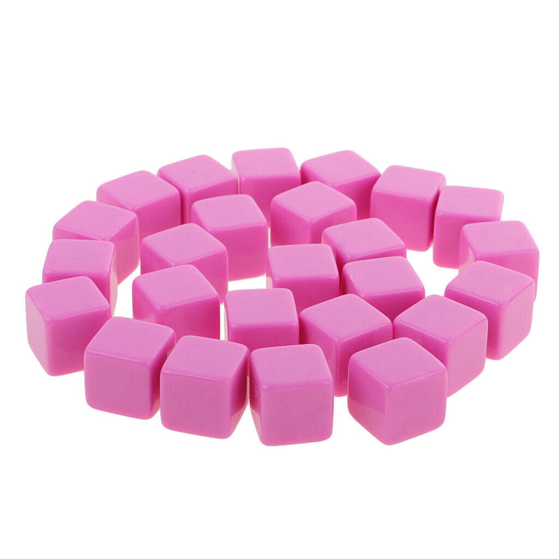 25 Pieces Square Edge Blank Dices D6 Six Sided 16mm/0.62'' for D&D RPG Party