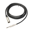 3Pin XLR to 1/4" 6.35mm Mono Jack Male Cable Cord Microphone Mic Adapter 5m