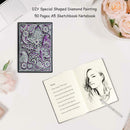 DIY Mandala Special Shaped Diamond Painting 50 Pages Notebook A5 Sketchbook