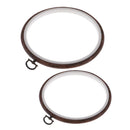 2Pcs Wooden Embroidery Hoop Ring Cross Stitch Circle Frame Sewing Craft Tool