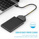 For Windows 2.5 inch External HDD SSD Hard Disk USB 3.0 to SATA Converter Cable