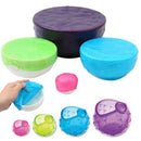 4pcs Reusable Silicone Fresh Keeping Wrap Food Wraps Seal Vacuum Cover