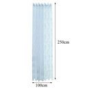 Flower Carving Sheer Window Curtain Rod Pocket Drape Panel 39x98inch Blue