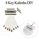 Kalimba 8 Note Keys Thumb Piano with Bridges Screws, Saddle, Replacement Kit DIY