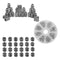 48Pcs Viking Beads Set Norse Hair Tube Beads,Exotic Design DIY Jewelry Hair