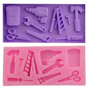 Scissor Button Sewing Designer Silicone Mould Wedding Cake Border Fondant Decor&
