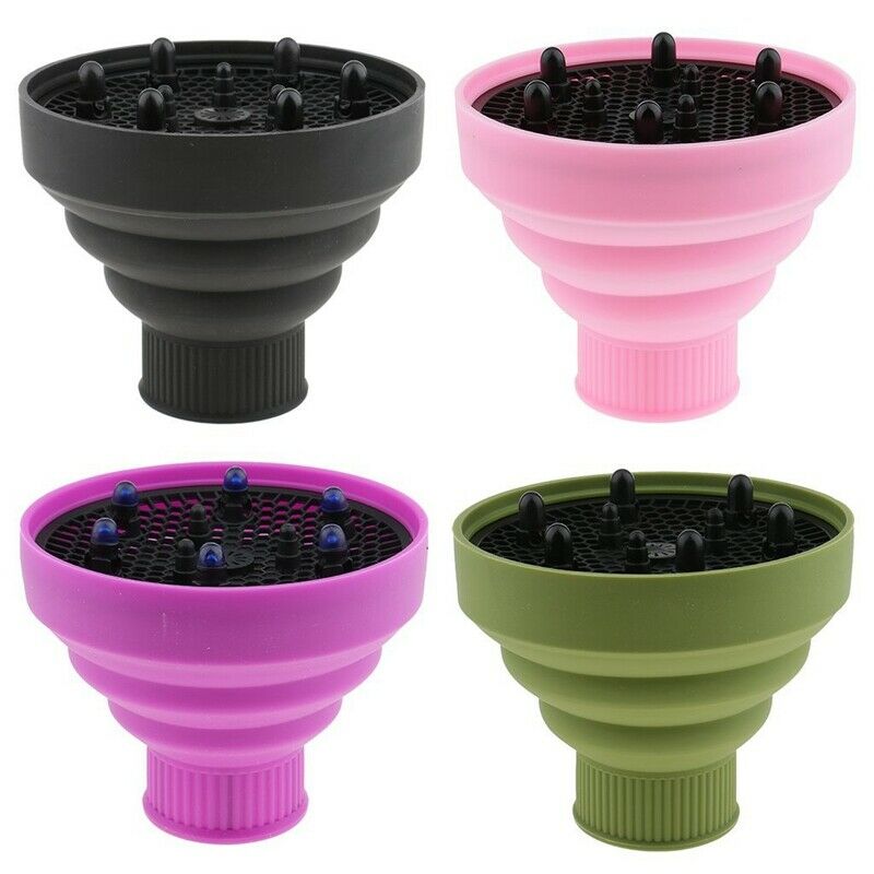 Universal Collapsible Nano silica gel Hair Dryer Blower Diffuser Hairdressi X9U5