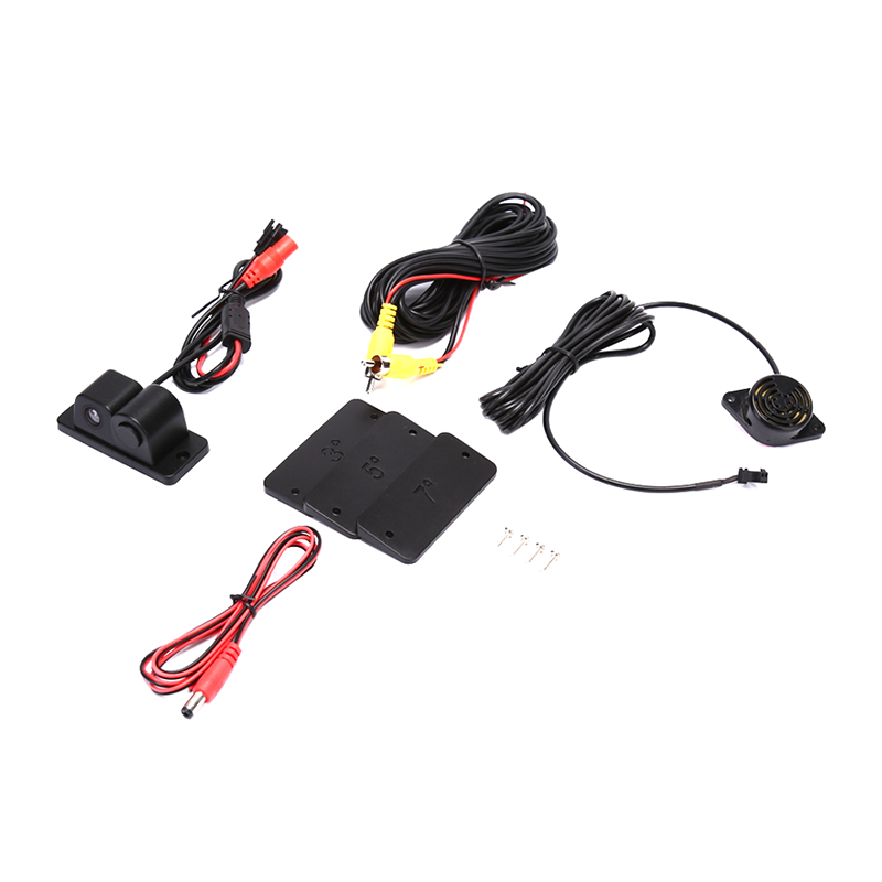 2in1 120Ã‚Âº Car Reverse Parking Radar Sensor w/Rear View Backup Camera Kit DC 123C