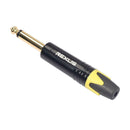 6.35mm Mono Male Plug Connector DIY Soldering Plug for Microphone (Yellow)