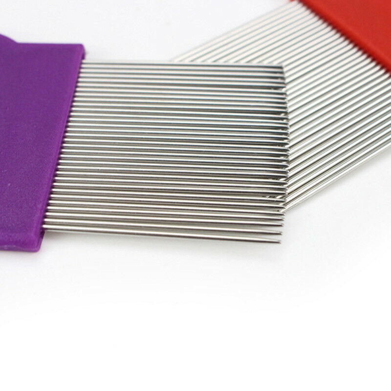 Comb Head Hair Lice Nit Pet Safe Flea Eggs Dirt Dust Remover Steel Tooth Bru Kw