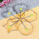 5pcs/set Stainless steel Omelette mold Cute Shaped Kitchen Tool Fried Egg Mol Kw
