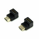 2X Right Angle HDMI Cable Adapter Male to Female Connector 270 90 Degree NEW