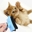 Pet Brush Hair Fur Shedding Trimmer Grooming Rake Comb Brush Tools-Blue T2M5