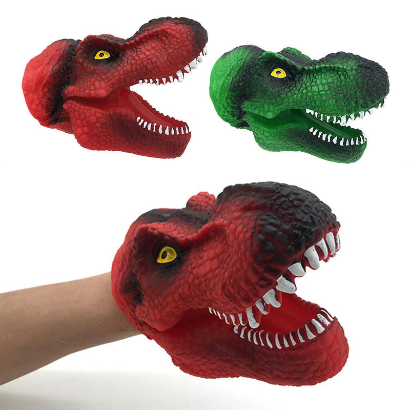 Kids Christmas Gift Red Prank Tricks Dinosaur Hand Puppet for Pretend Play