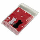 100pcs Clutch bag Red CATS Bag of Candy Biscuits Gift I4J4