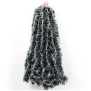 2M Long Dark Green & White Tinsel Christmas Decorations Tree Fashion Decor  LJ
