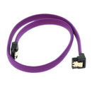 SATA III Data Drive Cable With Locking Latch 50cm Straight To Right Angle